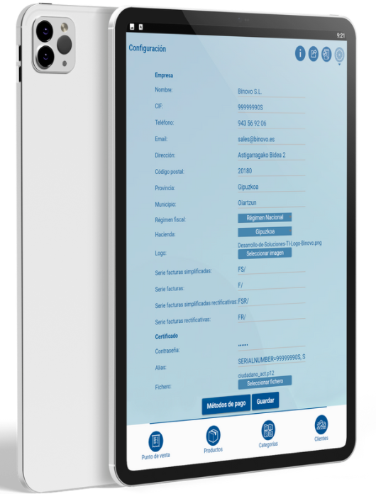 Software de facturación móvil TicketBAI | Binovo BinFact
